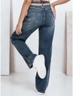Dámské modré džíny s širokými nohavicemi FashionStreet UY2777