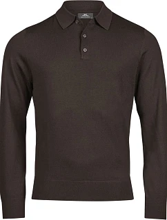 Tee Jays TJ 6002 Polo pletený svetr 18.6002 mocha
