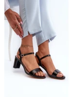 Černé Sandály Na Podpatku model 21657930 - EVENTO