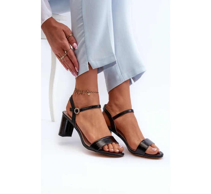 Černé Sandály Na Podpatku model 21657930 - EVENTO