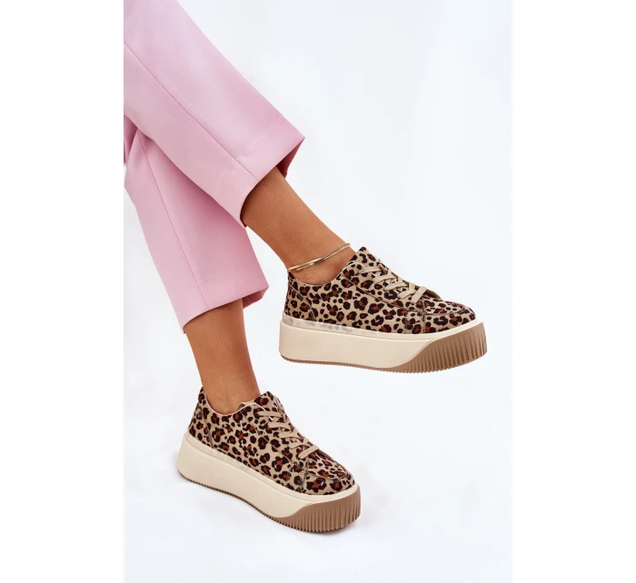 Tenisky Na Masivní Platformě Hladké Béžové Tirvanis Tenisky Na Masivní Platformě Hladké Béžové Tirvanis