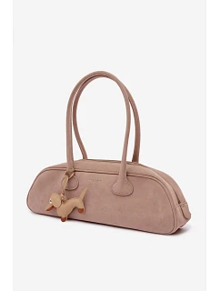 kabelka z imitace semiše s přívěskem Béžová model 22111640 - Flora&Co