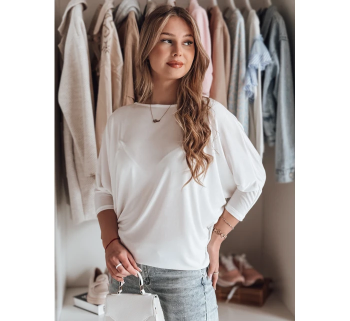 Dámská máslová halenka oversize s přívěskem ecru Dstreet model 21985609 - FashionStreet