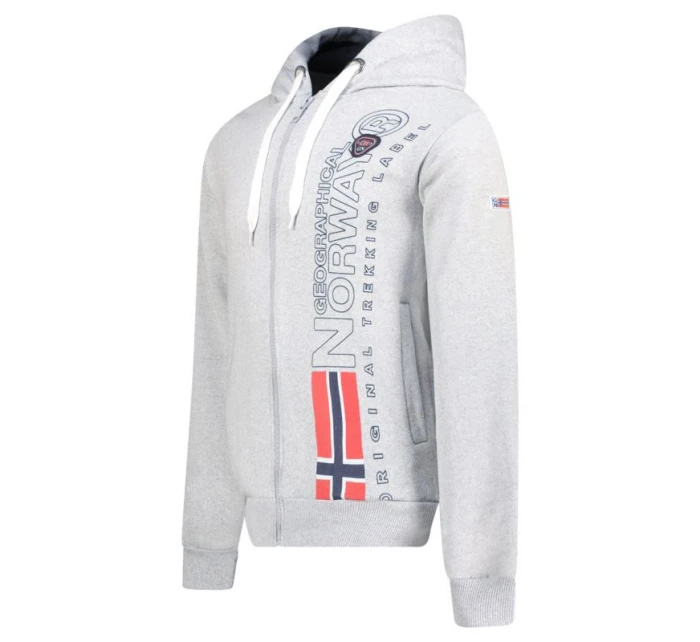 Geographical Norway Fogora DB 100 M WZ3066H/GN-Síťovaná šedá mikina Geographical Norway Fogora DB 100 M WZ3066H/GN-Síťovaná šedá mikina