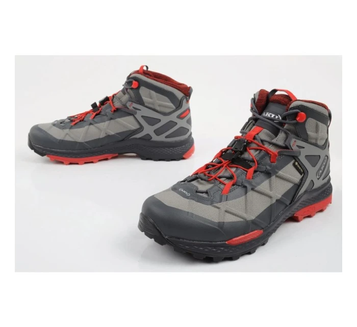pánská kotníková obuv Goretex šedá červená model 21948444 - Aku