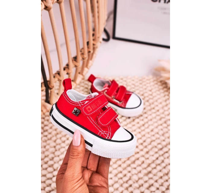 Dětské Tenisky Na Suchý Zip BIG STAR HH374202 červené Dětské Tenisky Na Suchý Zip BIG STAR HH374202 červené