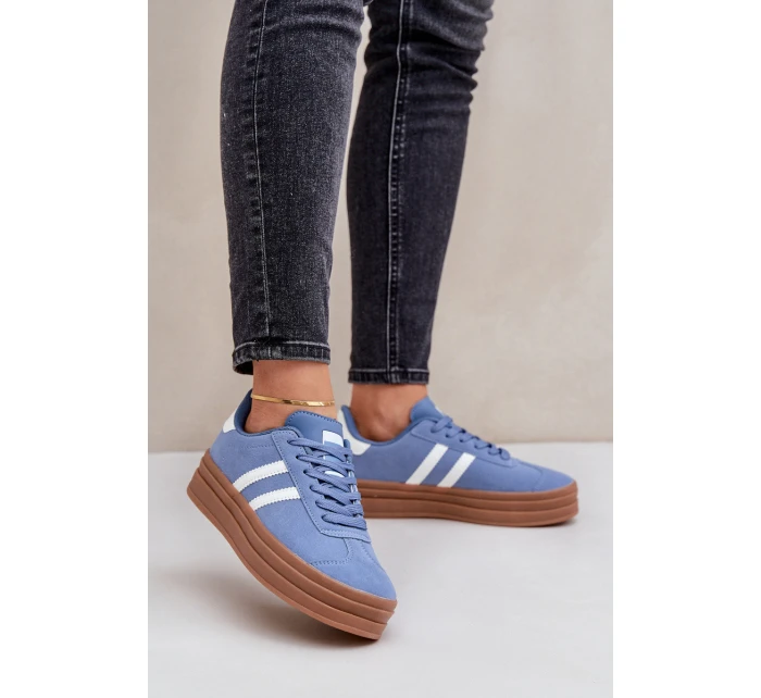 Dámské Tenisky Na Platformě Modré Egelia Dámské Tenisky Na Platformě Modré Egelia