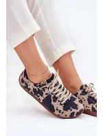 Dámské semišové barefoot tenisky s pruhy model 21703091 - Zazoo