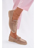 Dámské mokasíny béžové s přezkou Belinae Dámské mokasíny béžové s přezkou Belinae