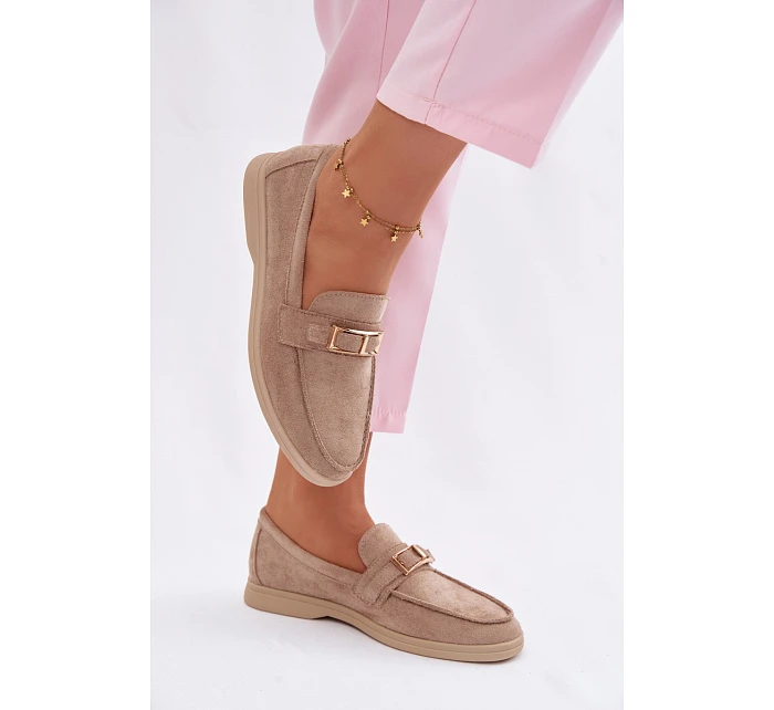Dámské mokasíny béžové s přezkou Belinae Dámské mokasíny béžové s přezkou Belinae