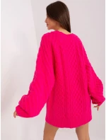 Sweter AT SW  fuksjowy model 18917492 - FPrice