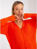 Dámský svetr LC SW model 17650173 oranžový - FPrice Dámský svetr LC SW model 17650173 oranžový - FPrice