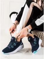 Klasické modré  tenisky dámské bez podpatku