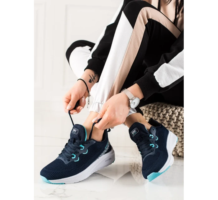 Klasické modré  tenisky dámské bez podpatku