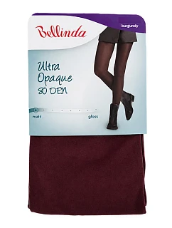 Neprůhledné punčochové kalhoty ULTRA OPAQUE 80 DEN - BELLINDA - vínová
