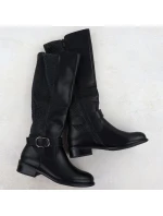 Dámské kozačky s ozdobným páskem černé model 21905554 - FILIPPO Dámské kozačky s ozdobným páskem černé model 21905554 - FILIPPO