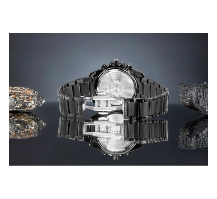 Pánské hodinky Giewont Chronograph Sapphire Black Titanium GW3970-B1