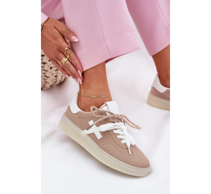 Nízké Dámské Sportovní Boty Béžové model 21685644 - Boto Nízké Dámské Sportovní Boty Béžové model 21685644 - Boto