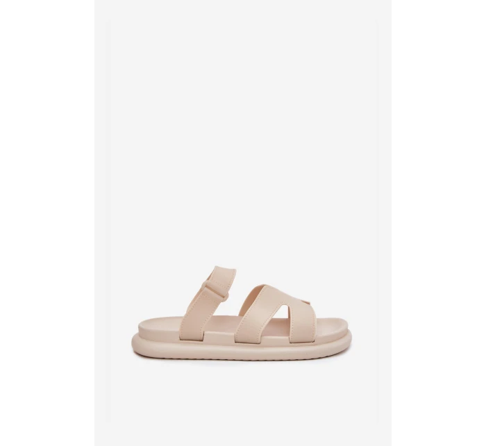 Dámské Gumové Klapky S Páskem Béžové Tavirae Dámské Gumové Klapky S Páskem Béžové Tavirae