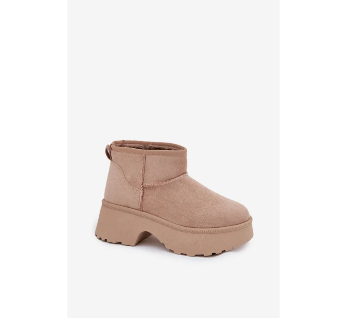 Dámské Nízké Sněhule S Kožíškem Khaki model 21706733 - Boto Dámské Nízké Sněhule S Kožíškem Khaki model 21706733 - Boto