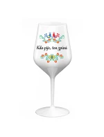 Personalizovaná nerozbitná sklenice s folklórním vzorem