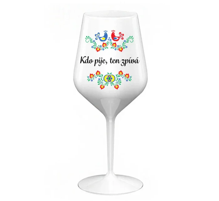 Personalizovaná nerozbitná sklenice s folklórním vzorem