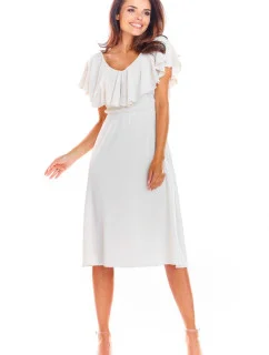 Dámské společenské šaty A304 béžové - Awama