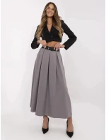 Dámská dlouhá sukně MI SD 88653.89 Šedá - FPrice