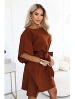 Dámské šaty SOFIA hnědé model 22384864 - numoco Dámské šaty SOFIA hnědé model 22384864 - numoco