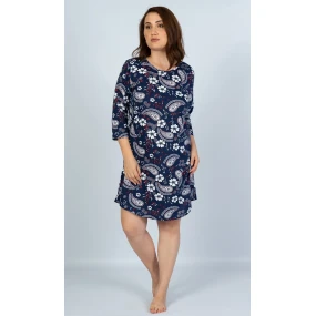 Dámská noční košile s tříčtvrtečním rukávem Motýli