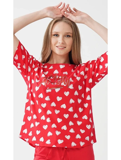 Dámské pyžamo šortky model 22408421 - Vienetta Dámské pyžamo šortky model 22408421 - Vienetta