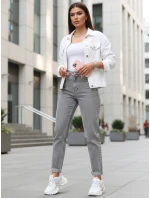 Dámské džíny mom fit s vysokým pasem šedé FashionStreet UY2894
