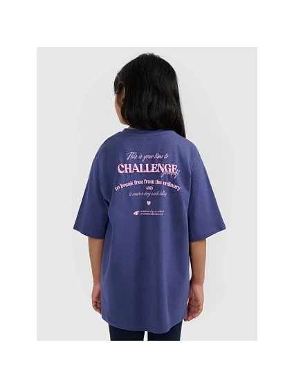 Dívčí tričko oversize s potiskem model 21736454 - 4F