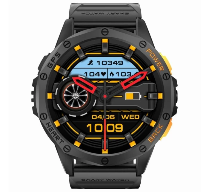 GRAVITY GPS GT24-1 Pánské chytré hodinky Černý silikonový řemínek + Navy Blue Silicone Strap GRAVITY GPS GT24-1 Pánské chytré hodinky Černý silikonový řemínek + Navy Blue Silicone Strap