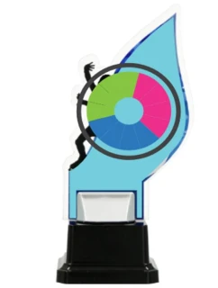 Vyvýšená trofej z plexiskla - INDIVIDUAL