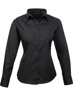 PR 300 Popelínová halenka s dlouhým rukávem model 22479965 black - Premier