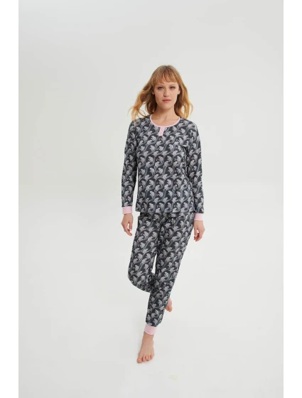 Pyžamo s dlouhými rukávy model 18936774 - Vamp