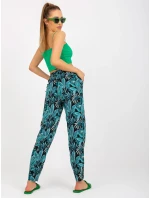 Kalhoty D73771M61869M černozelené