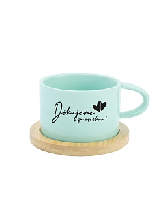 DĚKUJEME ZA VŠECHNO! - mint hrníček makronka 200 ml