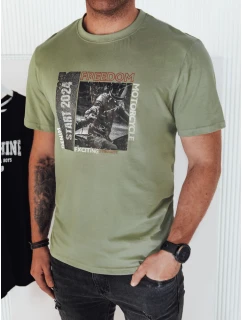 Pánské zelené tričko s potiskem Dstreet RX5465