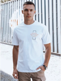 Pánské bílé tričko model 21975578 - Dstreet