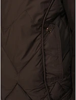 Kurtka damska przejściowa pikowana z kapturem brązowa model 22102043 - FashionStreet