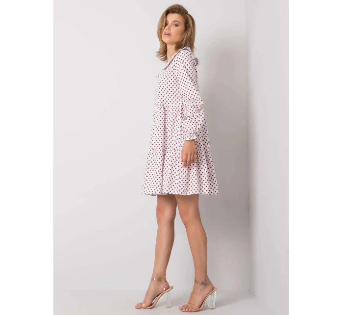 Šaty 123 SK 187576.41P bílá a červená