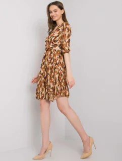 Sukienka DHJ SK model 20961774 jasny brązowy - FPrice