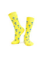 Žluté dámské ponožky s palmami