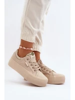 Dámské Tenisky na platformě Lee Cooper Béžová Dámské Tenisky na platformě Lee Cooper Béžová