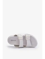 Lehké pánské pantofle s přezkami Big Star Bílá
