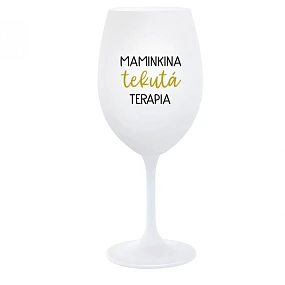 MAMINKINA TEKUTÁ TERAPIA - SK biely pohár na víno 350 ml MAMINKINA TEKUTÁ TERAPIA - SK biely pohár na víno 350 ml