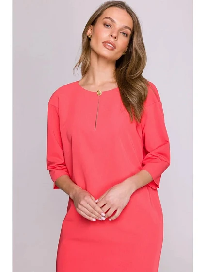 Dámské šaty model 21399713 Korálová - Stylove