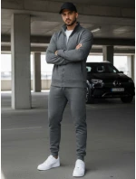 Pánská mikina na zip s kapucí antracitová model 21962253 - Dstreet